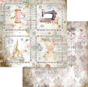 Romantic Collection 'Threads' by Stamperia Scrapbook pad 12x12"