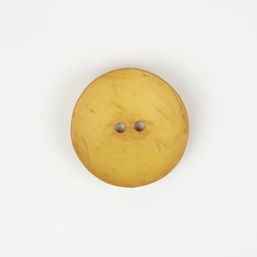 Button: plastic large round 58mm Mustard