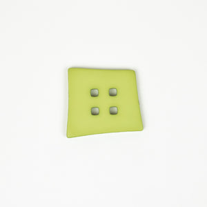 Button: Plastic 55mm Square Lime