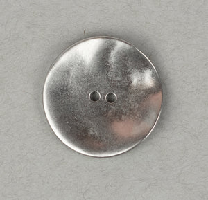 Button: Metal 40 MM Wavy Round Silver