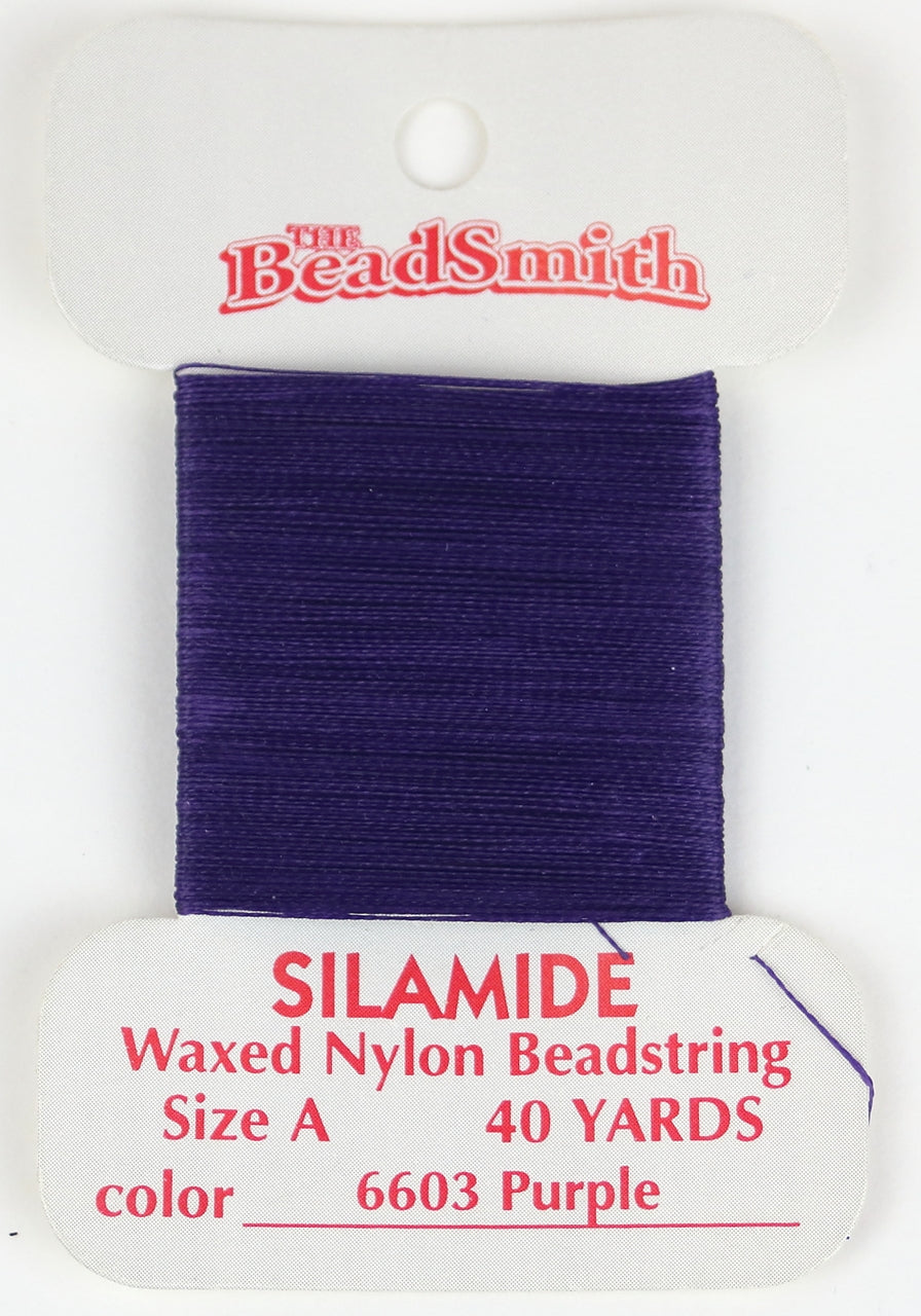 Silamide Beading Thread - Purple