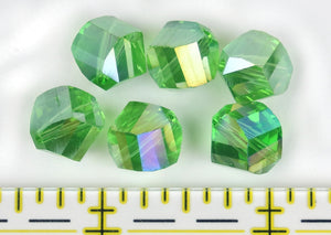 Bead - Focus Bead: Light Leaf Green AB 12mm Single Crystal Bead