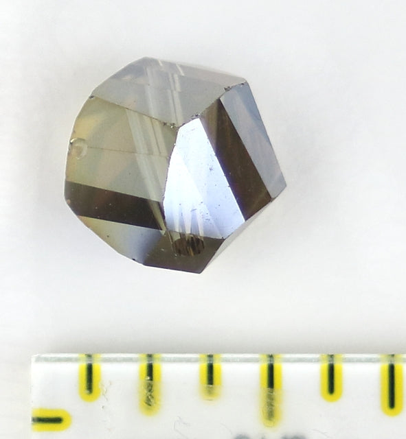 Bead - Focus Bead: Pale Earth AB 12mm Single Crystal Bead
