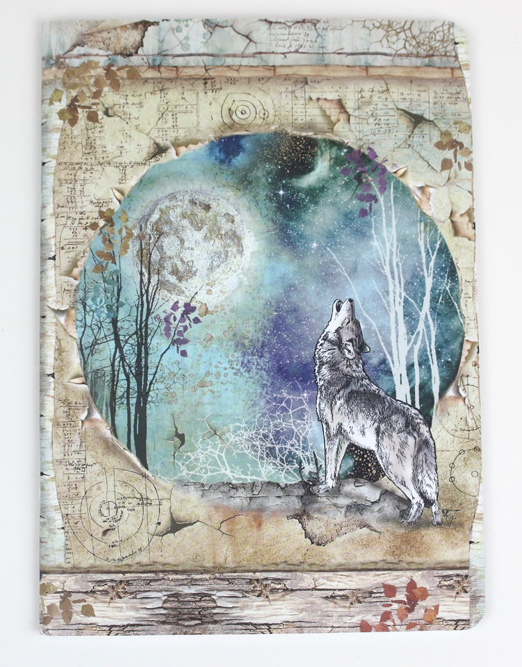 Notebook A5 - Wolf & Moon